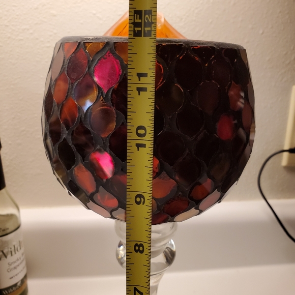 Candle set in red and goltones - Picture 5 of 8